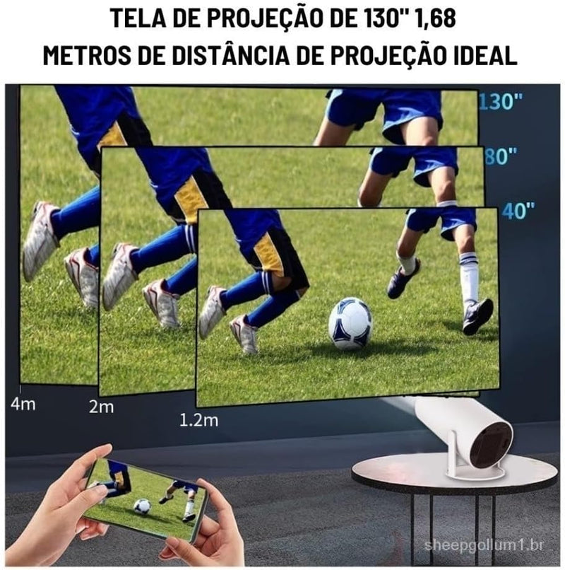 CineVision 4K: Transforme qualquer parede em uma tela de cinema.