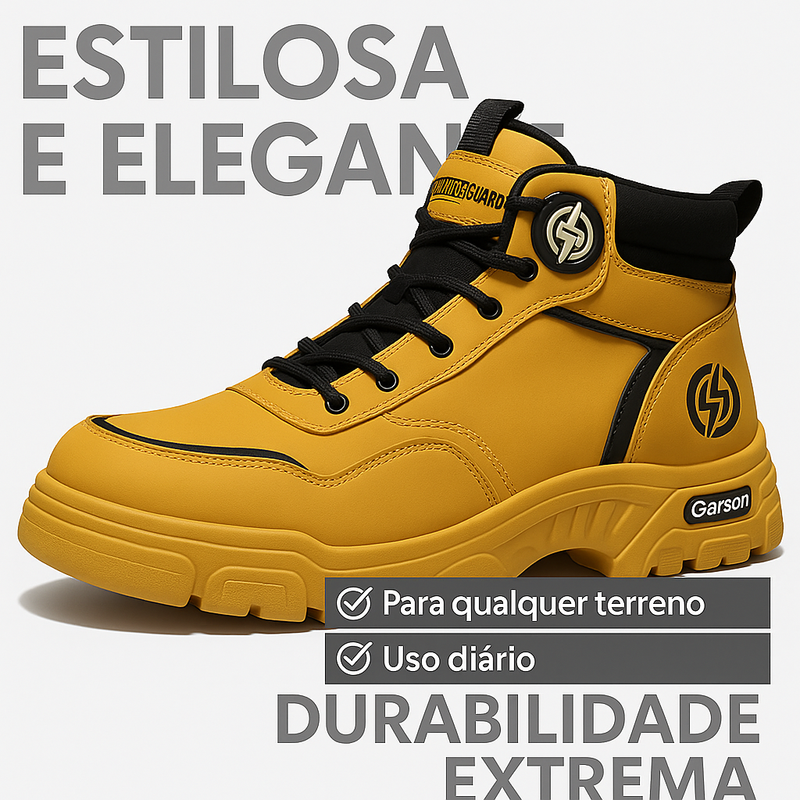 Bota Masculina Ortopédica com Solado Antiderrapante + BRINDE: 1 Relógio e 1 Cinto