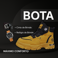 Bota Masculina Ortopédica com Solado Antiderrapante + BRINDE: 1 Relógio e 1 Cinto